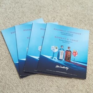Bombay Promotional Booklets - Blue Covers with Bottle Artwork